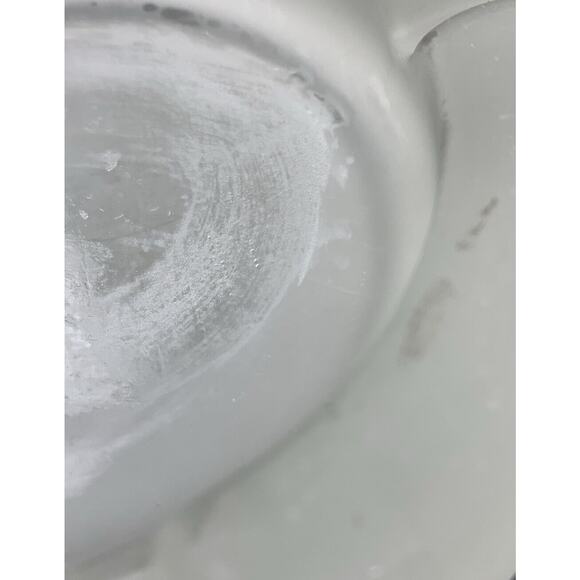 Vtg Set Of 4 Stackable Ashtray Frosted Satin 4 Rest 4.5" Diameter Trinket Read - Picture 4 of 6